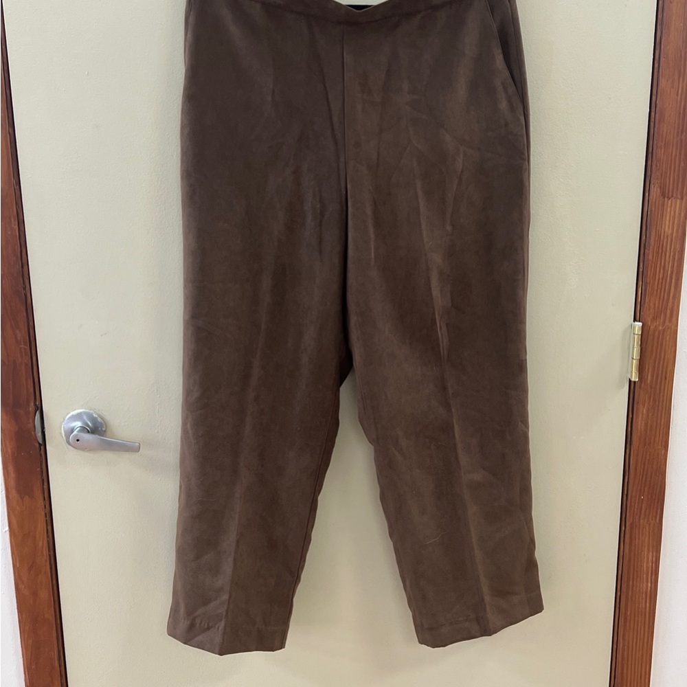 Alfred Dunner Brown slacks pull up sz 16W